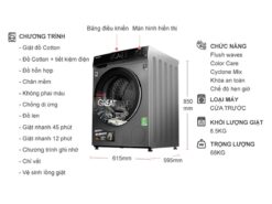 thong so ky thuat May Giat Toshiba TW BK95M4VSK Inverter 8.5Kg