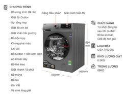 thong so ky thuat May Giat Toshiba TW BK95S3VSK Inverter 8.5Kg
