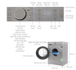 thong so ky thuat May Giat Toshiba TW BL105A4VSS Inverter 9.5Kg
