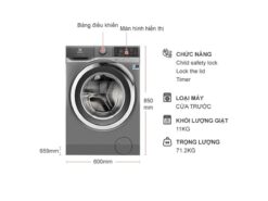 thong so ky thuat May giat Electrolux EWF1142BESA UltimateCare 11Kg long ngang