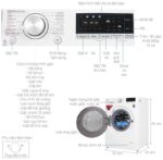 Máy giặt LG FV1408S4W 8.5kg inverter - Ảnh 3