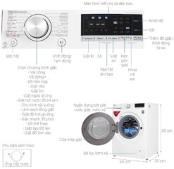 thong so ky thuat May giat LG FV1408S4W 8.5Kg long ngang inverter