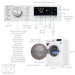 Máy giặt LG FV1450S3W2 10.5kg inverter - Ảnh 3