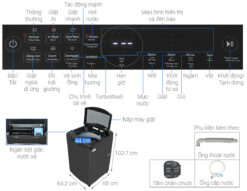 thong so ky thuat May giat LG TV2517SV7J 17Kg long dung inverter