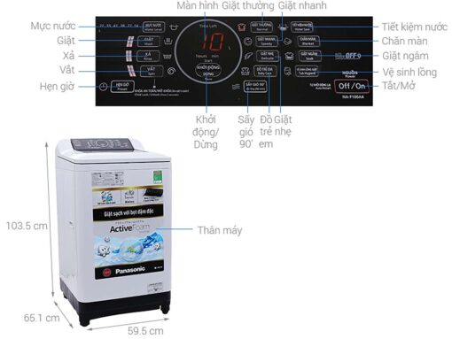 thong so ky thuat May giat Panasonic NA F100A4GRV 10Kg long dung inverter
