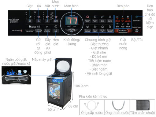 thong so ky thuat May giat Panasonic NA FD12VR1BV 12.5Kg long dung inverter