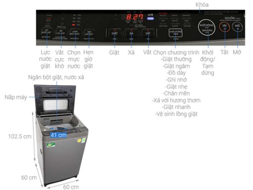 thong so ky thuat May giat Toshiba AW DUH1100GV Inverter 10 kg