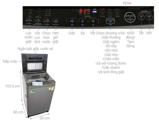 thong so ky thuat May giat Toshiba AW DUH1200GV Inverter 11 kg