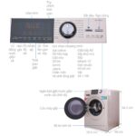 Máy giặt sấy Aqua AQD-DH1050C 10.5 Kg Inverter - Ảnh 2