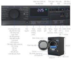 thong so ky thuat May say quan ao Electrolux EDH903R7SC UltimateCare 9Kg
