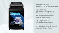 tinh nang May Giat Samsung WA16R6380BVSV Inverter 16Kg