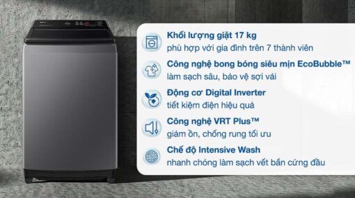 tinh nang May Giat Samsung WA17CG6442BDSV Inverter Ecobubble 17Kg