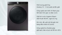 tinh nang May Giat Samsung WW90TP44DSBSV AI Inverter 9Kg