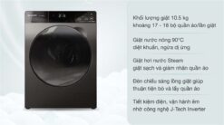 tinh nang May Giat Sharp ES FKD1054PV S 10.5Kg Inverter