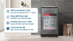 tinh nang May Giat Sharp ES W10SV GY 10Kg