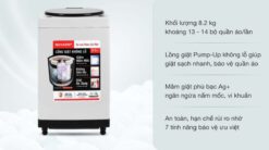 tinh nang May Giat Sharp ES W82GV H 8.2 Kg