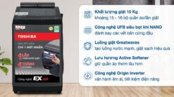 tinh nang May Giat Toshiba AW DUM1100JV SG Inverter 10Kg
