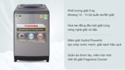 tinh nang May Giat Toshiba AW H1000GV SB 9 Kg