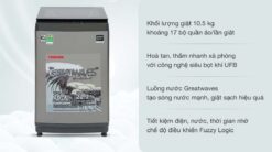 tinh nang May Giat Toshiba AW UK1150HV SG 10.5 Kg