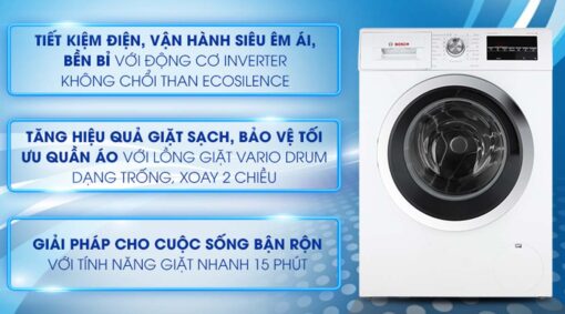 tinh nang May giat BOSCH WAT24480SG 8kg serie 6 long ngang