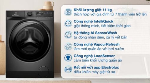 tinh nang May giat Electrolux EWF1143R7SC UltimateCare 11Kg long ngang