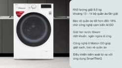 tinh nang May giat LG FV1408S4W 8.5Kg long ngang inverter