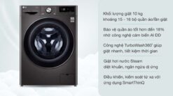 tinh nang May giat LG FV1410S3B 10Kg long ngang inverter 10