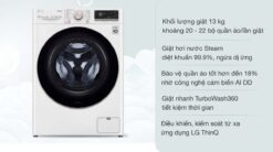 tinh nang May giat LG FV1413S3WA 13Kg long ngang inverter