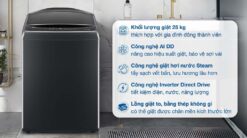 tinh nang May giat LG TV2725SV9J 25Kg long dung inverter