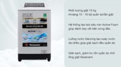 tinh nang May giat Panasonic NA F100A4GRV 10Kg long dung inverter