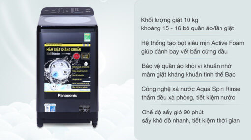 tinh nang May giat Panasonic NA F100A9BRV 10 Kg long dung