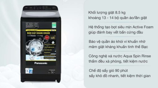 tinh nang May giat Panasonic NA F85A9BRV 8.5 Kg long dung