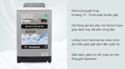 tinh nang May giat Panasonic NA F90A4GRV 9Kg long dung inverter