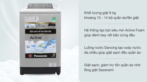 tinh nang May giat Panasonic NA F90A4GRV 9Kg long dung inverter