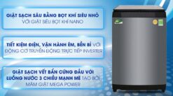 tinh nang May giat Toshiba AW DUG1500WV KK Inverter 14 kg