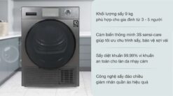 tinh nang May say quan ao Aqua AQH H900G.PS 9 Kg