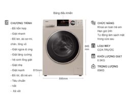 thong so ky thuat May Giat Aqua AQD D850A Inverter 8.5 Kg 2