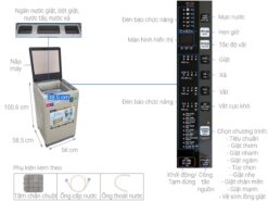 thong so ky thuat May Giat Aqua AQW D90CT 9 Kg Inverter long dung