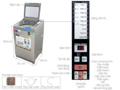 thong so ky thuat May Giat Aqua AQW DK90CT 9 Kg Inverter long dung