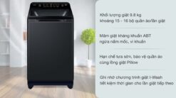 tinh nang May Giat Aqua AQW FR98GT.BK 9.8 Kg long dung