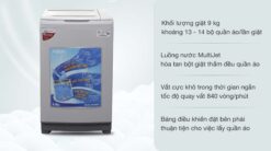 tinh nang May Giat Aqua AQW S90AT 9 Kg long dung