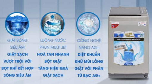 tinh nang May Giat Aqua AQW U850BT 8.5 Kg long dung