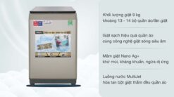 tinh nang May Giat Aqua AQW U91CT 9 Kg long dung