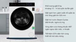 tinh nang May giat AQUA AQD A800F W 8kg Inverter