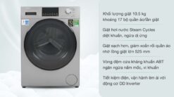 tinh nang May giat AQUA AQD D1050F.S 10.5kg Inverter