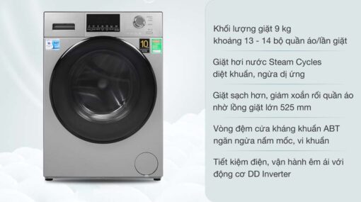 tinh nang May giat AQUA AQD D900F S 9kg Inverter 1