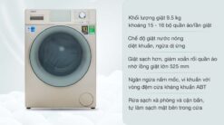 tinh nang May giat AQUA AQD D950E N 9.5kg Inverter