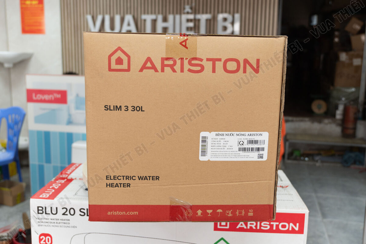Bình nóng lạnh ARISTON SLIM3 30 B 30L AG+ lít (SL3) ngang gián tiếp 2.5FE 2500W - Ảnh 13