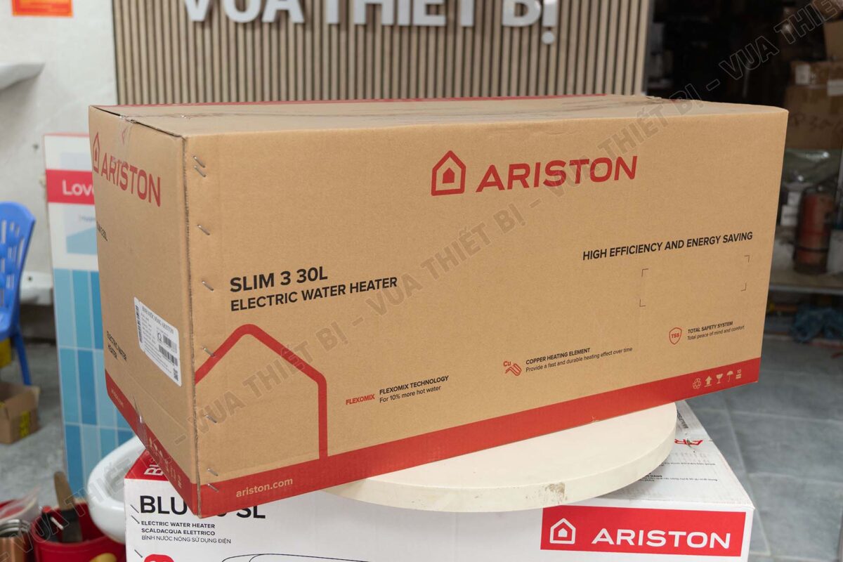 Bình nóng lạnh ARISTON SLIM3 30 B 30L AG+ lít (SL3) ngang gián tiếp 2.5FE 2500W - Ảnh 14