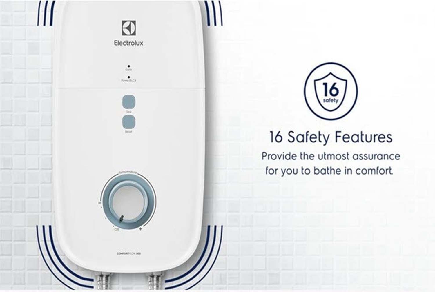 Máy nước nóng trực tiếp ELECTROLUX EWE451KB-DWG2 ComfortFlow 500 3 Yen tam cho ca gia dinh May nuoc nong truc tiep ELECTROLUX EWE451KB DWG2 ComfortFlow 500 3